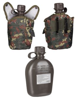 Mil-Tec  Польова пляшка US IMPORT 1л з упаковкою flecktarn