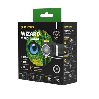 Світлодіодний налобний ліхтар ArmyTek Wizard C1 Pro Magnet White з магнітним тримачем 1000 лм 1440 год 55 г