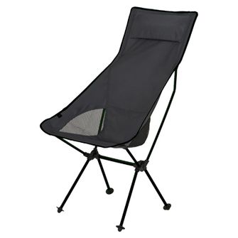 Туристичний стілець BasicNature Ultralight High Rest Black