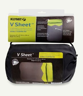 Захисний чохол Klymit Double V Sheet для автолюльки, зелено-сірий