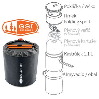 GSI Outdoors Компактний набір посуду на одну особу Halulite Soloist 1,1 л