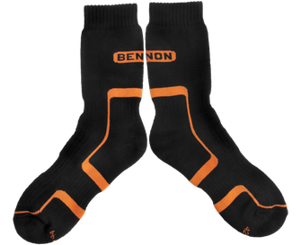 Шкарпетки для трекінгу BENNON TREK SOCK, чорні/помаранчеві