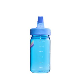 Дитяча пляшечка для води Nalgene Grip-n-Gulp Sustain 0,35 л з кришкою синя, музичний бегемотик