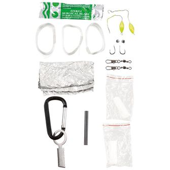 MFH Parachute Cord Survival Kit, чорний