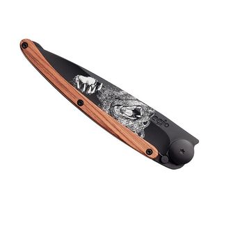 Deejo закриваючий ніж Tattoo grizzly black coralwood