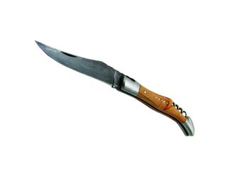Кишеньковий ніж Laguiole DUB071, лезо 12 см, дамаська сталь, штопор, ручка з ялівцю