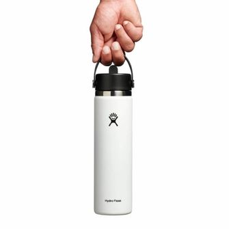 Hydro Flask Широка термопляшка з горлом 24 OZ Wide Flex Straw Cap, білий