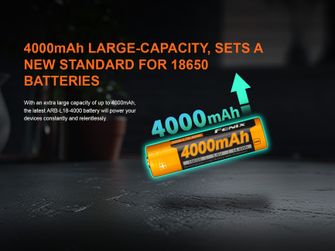 Акумуляторна батарея Fenix 18650 4000 mAh (Li-Ion)