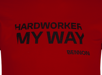 Футболка BENNON HARDWORKER, червоний/чорний