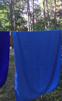 BasicNature Velour Полотенце 85 x 150 см синій