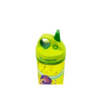 Nalgene Kids пляшка для води Grip-n-Gulp Sustain 0,35 л з кришкою зелена, музичний лев