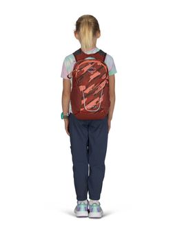 Туристичний рюкзак OSPREY DAYLITE JR,  brush strokes print/red canyon