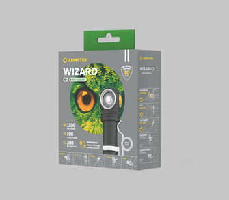 Світлодіодний налобний ліхтар ArmyTek Wizard C2 Magnet White з магнітним тримачем 1200 лм 4800 год 64 г