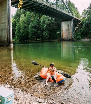 Човен Klymit Packraft LiteWater Dinghy (LWD), помаранчевий і синій