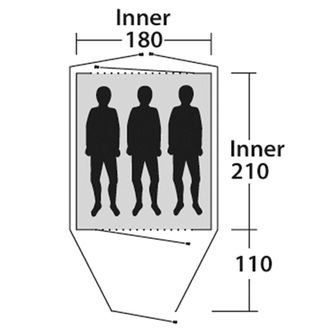 Outwell Zelt Cloud на 3 особи