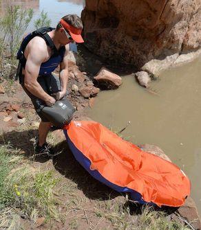 Човен Klymit Packraft LiteWater Dinghy (LWD), помаранчевий і синій