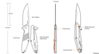 Ніж Ruike D191G, зелений