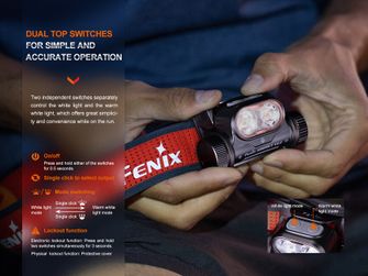 Налобний акумуляторний ліхтар Fenix HM65R-T V2.0, туманність