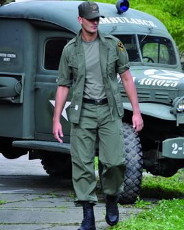 Mil-Tec  Блуза M64 VIETNAM косі кишені зелена