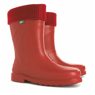 Жіночі гумові робочі черевики Demar з теплою устілкою LUNA, червоні