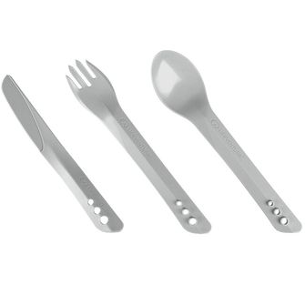 Набір пластикових столових приборів Lifeventure Ellipse Cutlery Set, світло-сірий